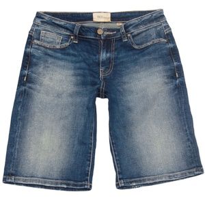 BKE Denim Harper Bermuda Shorts Stretch Jeans Distressed Size 27 Measure 29" EUC